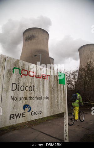 Didcot Power Station dans l'Oxfordshire prises dans la semaine il fermé Banque D'Images