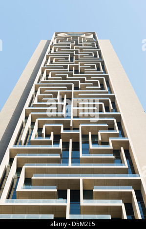 Détail de l'architecture moderne de détails sur new high-rise apartment building in Dubai Emirats Arabes Unis