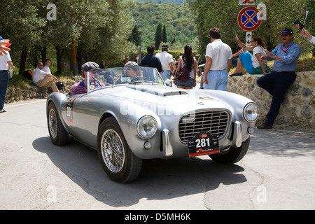 L'Europe, Italie, Toscane, Monteriggioni, 1000 miles, voitures anciennes, siata Banque D'Images