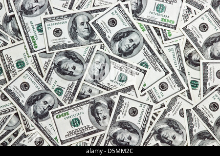 Centaines de dollars note close up Banque D'Images