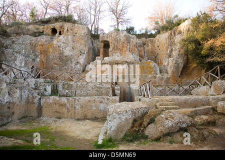 L'Europe, Italie, Toscane, Sovana, nécropole de Poggio felceto, tombeau ildebranda Banque D'Images