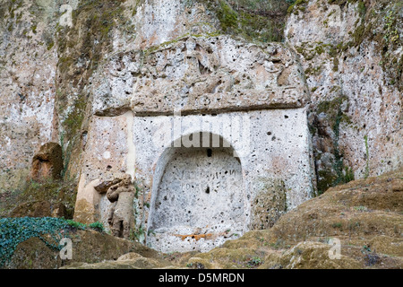 L'Europe, Italie, Toscane, Sovana, arête de sopraripa, tombe de la sirène, III siècle avant J.-C. Banque D'Images