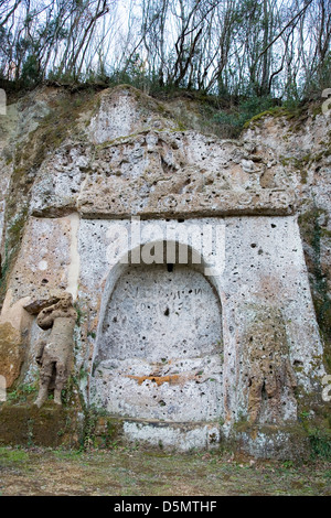 L'Europe, Italie, Toscane, Sovana, arête de sopraripa, tombe de la sirène, III siècle avant J.-C. Banque D'Images