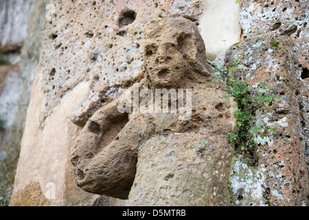 L'Europe, Italie, Toscane, Sovana, arête de sopraripa, tombe de la sirène, III siècle avant J.-C. Banque D'Images