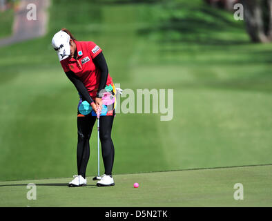 04 avril, 2013 : Pornanong Phatlum pendant le premier tour de l'Championnat Kraft Nabisco à Mission Hills Country Club de Rancho Mirage, en Californie, John Green/CSM Banque D'Images