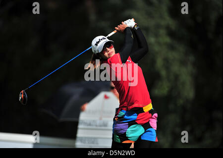 04 avril, 2013 : Pornanong Phatlum pendant le premier tour de l'Championnat Kraft Nabisco à Mission Hills Country Club de Rancho Mirage, en Californie, John Green/CSM Banque D'Images