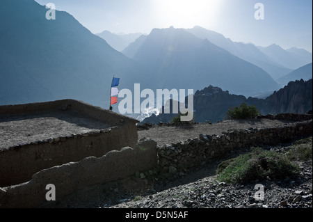 Dhankar monastère en Himalaya mountain Banque D'Images