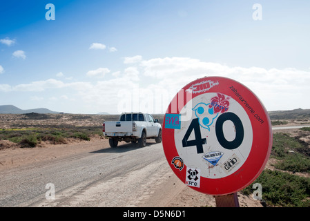 Quarante, 40 road sign Banque D'Images