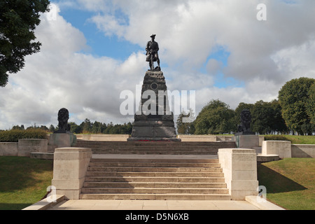 La statue sur la 51e Highland Division Memorial dans le Parc commémoratif de Terre-Neuve à Beaumont-Hamel, France,. Banque D'Images