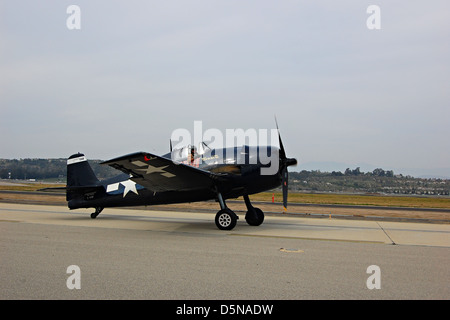 Grumman F6F Hellcat, l'aéroport de Camarillo, Californie Banque D'Images