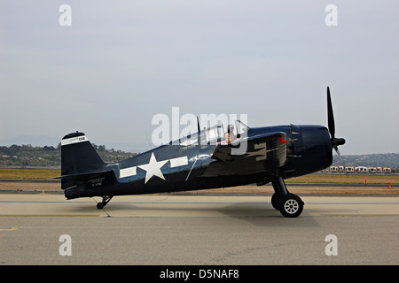 Grumman F6F Hellcat, l'aéroport de Camarillo, Californie Banque D'Images