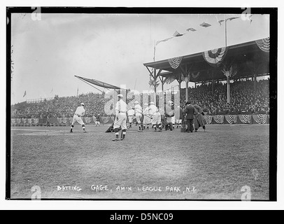 [Highlander la pratique au bâton à Hilltop Park, NEW YORK (AL) (base-ball)] (LOC) Banque D'Images