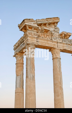 Le Temple d'Apollon situé dans la ville turque de côté. Banque D'Images