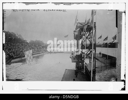 Nager 100 mètres--des Jeux Olympiques (LOC) Banque D'Images