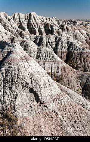 Vue depuis les Badlands Loop Road, Badlands National Park (Dakota du Sud). Banque D'Images