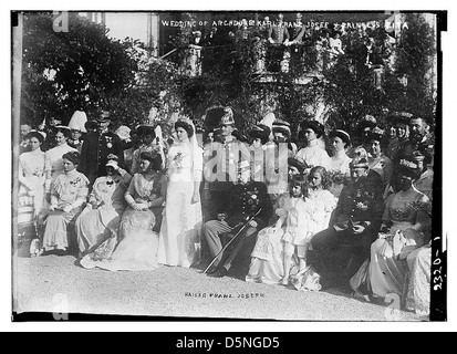 Mariage de l'Archiduc Karl Franz Josef & La Princesse Zita, Kaiser Franz Joseph (LOC) Banque D'Images