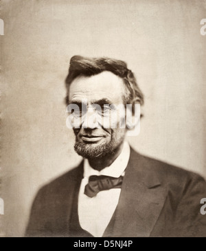 Alexander Gardner, Abraham Lincoln 1865 Photographie. National Portrait Gallery, Smithsonian Institution, Washington, D.C. Banque D'Images