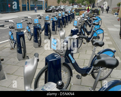 London cycle hire scheme. Banque D'Images