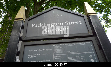 Paddington Street Gardens, Westminster, London, UK. Banque D'Images