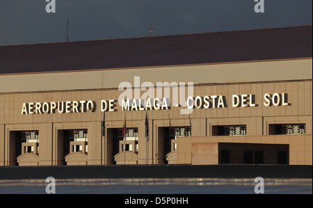 Costa del Sol dans l'aéroport de Malaga, Espagne Banque D'Images