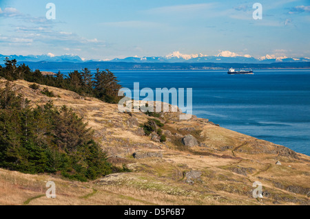 Ceberg Point sur l'île Lopez, partie des îles San Juan National Monument, Washington. Banque D'Images