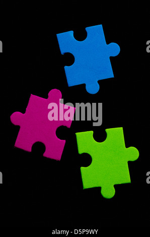 Jigsaw Puzzle Piece texturé coloré Banque D'Images