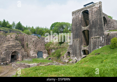 Le Pays de Galles, monde Blaenavon Herirtage Site, Iron Works, exploité 1789 au début des années 1900, le bilan d'eau Ashwell James Tower Banque D'Images