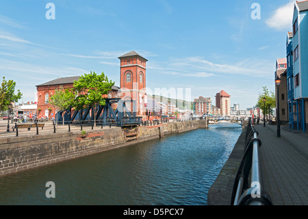Wales, Swansea, quartier maritime, la station de pompage Banque D'Images