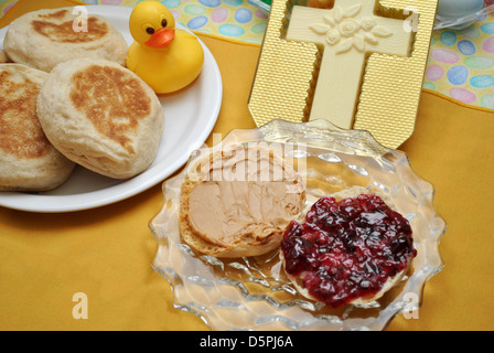 Petit-déjeuner de Pâques doux Banque D'Images