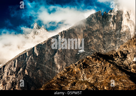 Paysage de montagne. La vallée de Spiti, Himachal Pradesh, Inde Banque D'Images