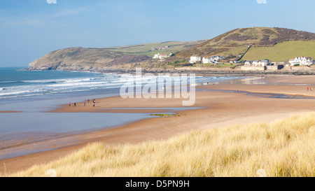 Belle plage à Croyde sur la côte nord du Devon England UK Banque D'Images