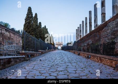 Via Sacra à colline du Palatin à Rome, Italie Banque D'Images