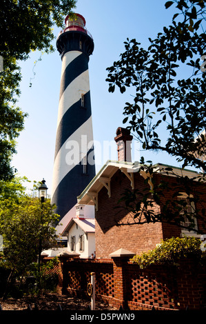 Le phare de Saint Augustine en Floride Banque D'Images