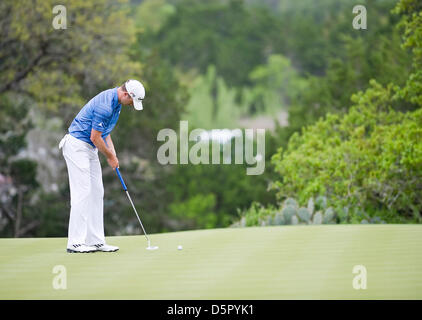 San Antonio, Texas, USA. 7 avril, 2013. Martin Laird en action à la Valero Texas Open tenue à l'Oaks AT&T à PTC Cours San Antonio, Texas. Banque D'Images