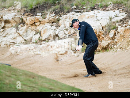 San Antonio, Texas, USA. 7 avril, 2013. Jim Furyk en action à la Valero Texas Open tenue à l'Oaks AT&T à PTC Cours San Antonio, Texas. Banque D'Images