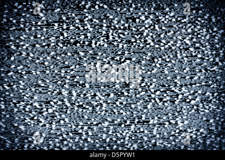 La télévision analogique avec un bruit blanc Banque D'Images
