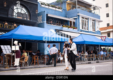 Cafe à Stanley, l'île de Hong Kong. Banque D'Images