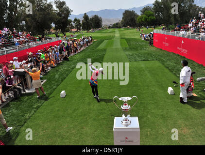 Rancho Mirage, Californie, USA. 7 avril 2013. 07 avril, 2013 : PHATLUM, Pornanong au 1er tee au cours de la ronde finale de la Championnat Nabisco Kraft à Mission Hills Country Club de Rancho Mirage, en Californie, John Green/CSM/Alamy Live News Banque D'Images