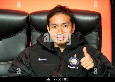 Milan, Italie. 7 avril 2013. Yuto Nagatomo (Inter), le 7 avril 2013 - Football / Soccer : Italien 'Serie' un match entre l'Inter Milan 3-4 Atalanta au stade Giuseppe Meazza à Milan, Italie, (Photo par Enrico Calderoni/AFLO SPORT/Alamy Live News) Banque D'Images