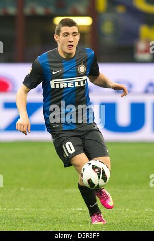 Milan, Italie. 7 avril 2013. Mateo Kovacic (Inter), le 7 avril 2013 - Football / Soccer : Italien 'Serie' un match entre l'Inter Milan 3-4 Atalanta au stade Giuseppe Meazza à Milan, Italie, (Photo par Enrico Calderoni/AFLO SPORT/Alamy Live News) Banque D'Images