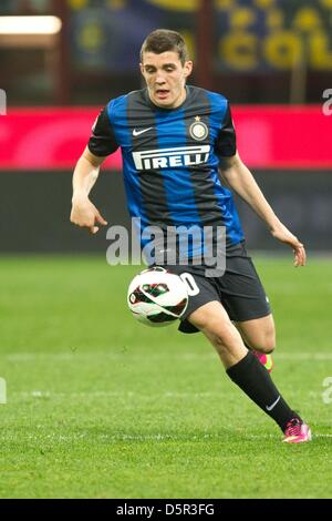 Milan, Italie. 7 avril 2013. Mateo Kovacic (Inter), le 7 avril 2013 - Football / Soccer : Italien 'Serie' un match entre l'Inter Milan 3-4 Atalanta au stade Giuseppe Meazza à Milan, Italie, (Photo par Enrico Calderoni/AFLO SPORT/Alamy Live News) Banque D'Images