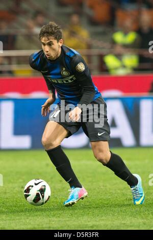 Milan, Italie. 7 avril 2013. Ricky Alvarez (Inter), le 7 avril 2013 - Football / Soccer : Italien 'Serie' un match entre l'Inter Milan 3-4 Atalanta au stade Giuseppe Meazza à Milan, Italie, (Photo par Enrico Calderoni/AFLO SPORT/Alamy Live News) Banque D'Images