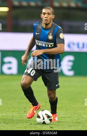 Milan, Italie. 7 avril 2013. Juan Jésus (Inter), le 7 avril 2013 - Football / Soccer : Italien 'Serie' un match entre l'Inter Milan 3-4 Atalanta au stade Giuseppe Meazza à Milan, Italie, (Photo par Enrico Calderoni/AFLO SPORT/Alamy Live News) Banque D'Images