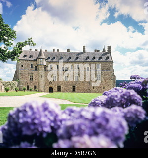 'La Roche-Jagu' Château 15ème siècle Bretagne France Banque D'Images