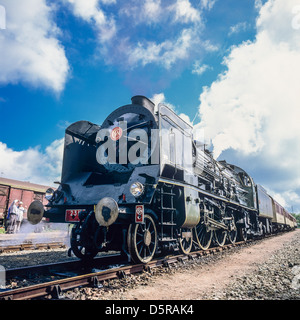 Locomotive à vapeur historique 'Pacific PLM 231 K 8' de 'train' Paimpol-Pontrieux Bretagne France Europe Banque D'Images