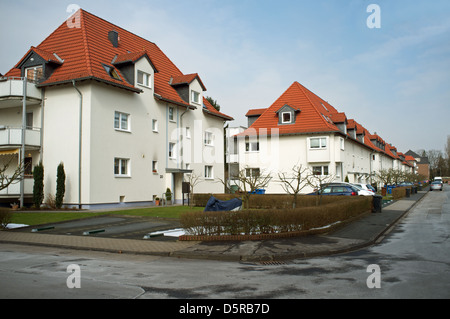 Logement social, Leichlingen, Allemagne. Banque D'Images