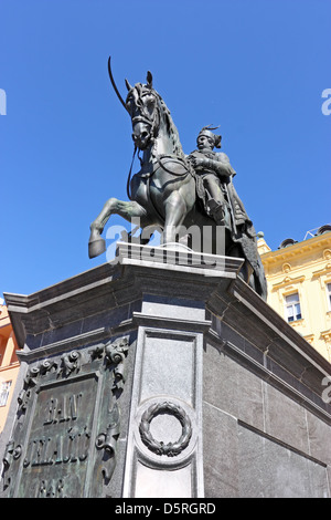 Monument à Ban Jelacic sur city square, Zagreb Banque D'Images