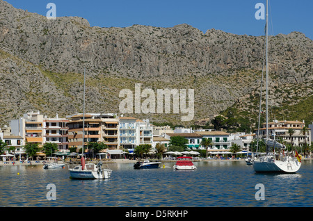 Puerto Pollença (Pollença) dans le nord de Majorque, Espagne Banque D'Images