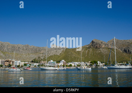 Puerto Pollença (Pollença) dans le nord de Majorque, Espagne Banque D'Images