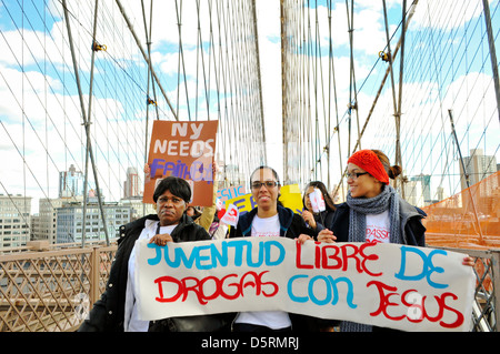 Rassemblement de « compassion » anti-violence le 23 mars 2013, Manhattan, New York City, États-Unis. Banque D'Images